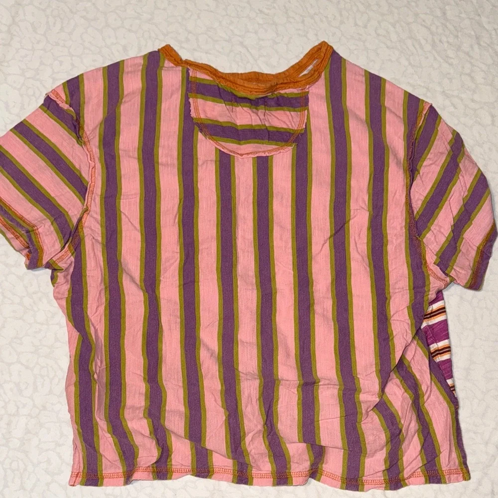 We The Free Multicolor Striped Short Sleeve Tee - Picture 3 of 3